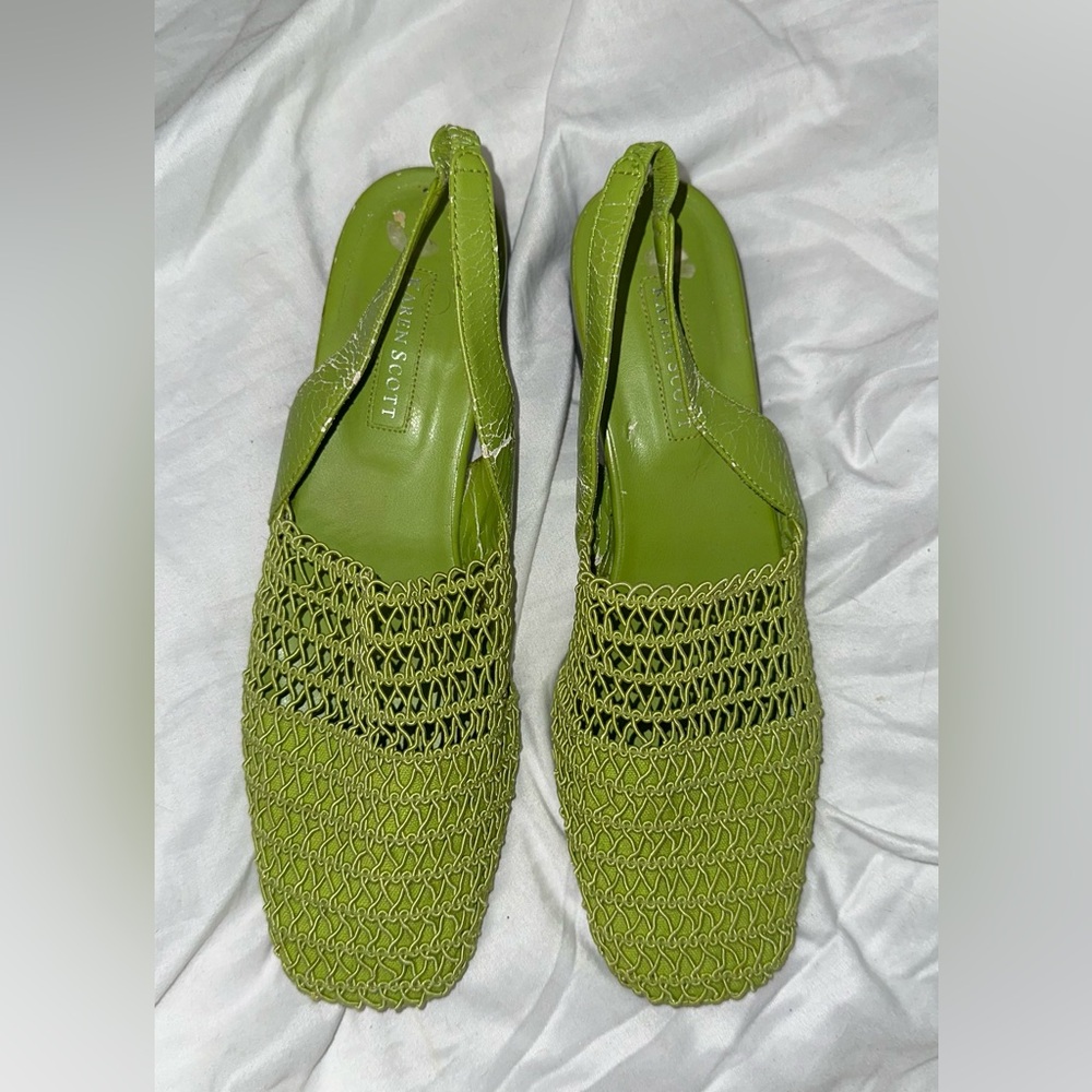 Green Karen Scott Woven Flats